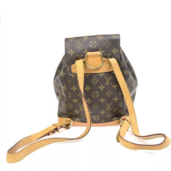 LOUIS VUITTON Montsouris MM Backpack Bag Monogram Leather Brown main image 14